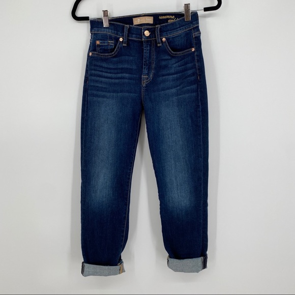 7 For All Mankind Denim - 7 for all mankind 27 Roxanne ankle bair jeans
